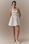 Thumbnail View 1: Sachin & Babi Sloane Taffeta Pearl Double-Bow Pleated Mini Dress