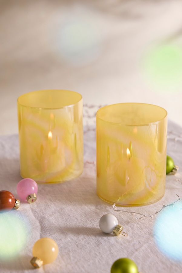 Slide View: 1: Sunrise Iridescent Votive Holders, Set of 2