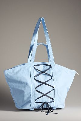 The Dasha Lace-Up Trapeze Tote