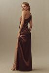 Thumbnail View 2: BHLDN Scottie One-Shoulder Side-Slit Stretch Satin Maxi Dress