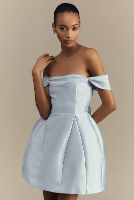 BHLDN Lydia Off-The-Shoulder Corset Mini Dress