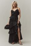 Thumbnail View 1: BHLDN Elora Sleeveless V-Neck Ruffle Lace Maxi Dress