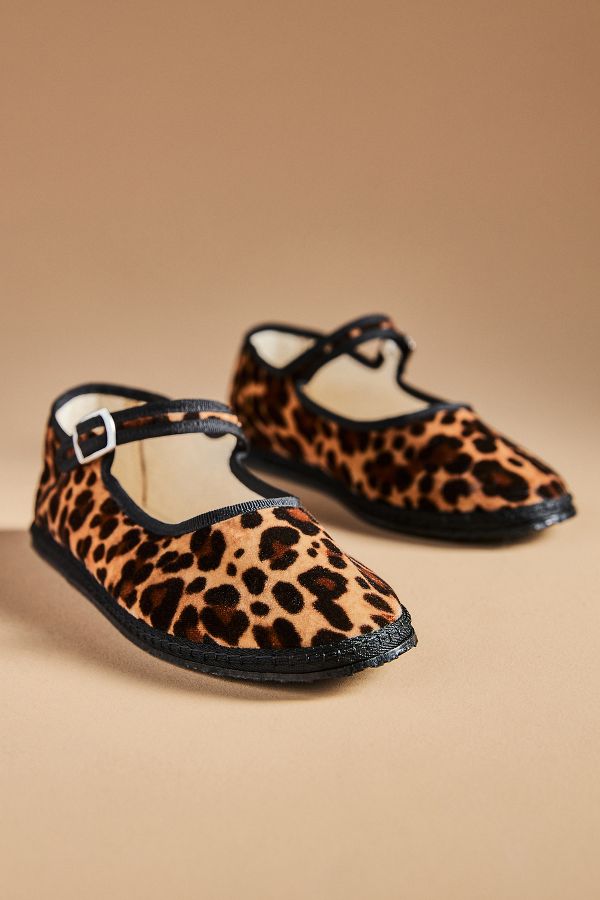 Slide View: 2: ViBi VENEZiA Cheetah Mary Jane Flats