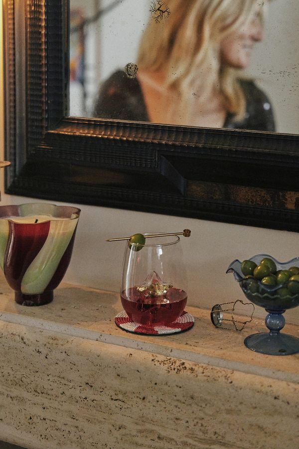 Slide View: 5: By Anthropologie Candy Twist Fruity Plum & Fir Balsam Glass Candle