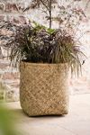 Thumbnail View 3: Woven Bamboo + Fiber Square Base Planter