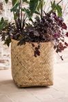 Thumbnail View 4: Woven Bamboo + Fiber Square Base Planter