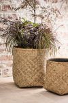 Thumbnail View 2: Woven Bamboo + Fiber Square Base Planter