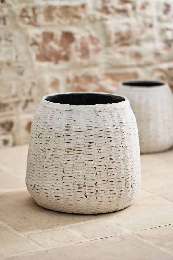 Slide View: 3: Bamboo + Fiber Jar Planter