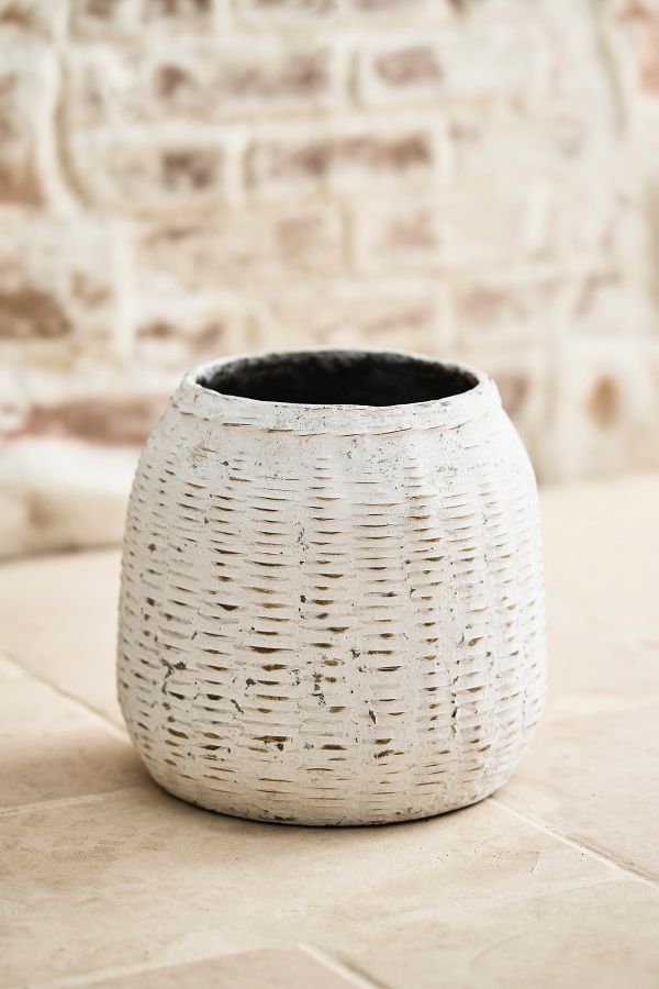 Slide View: 5: Bamboo + Fiber Jar Planter