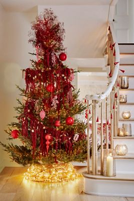 Faux Twinkling Pre-Lit Norway Spruce