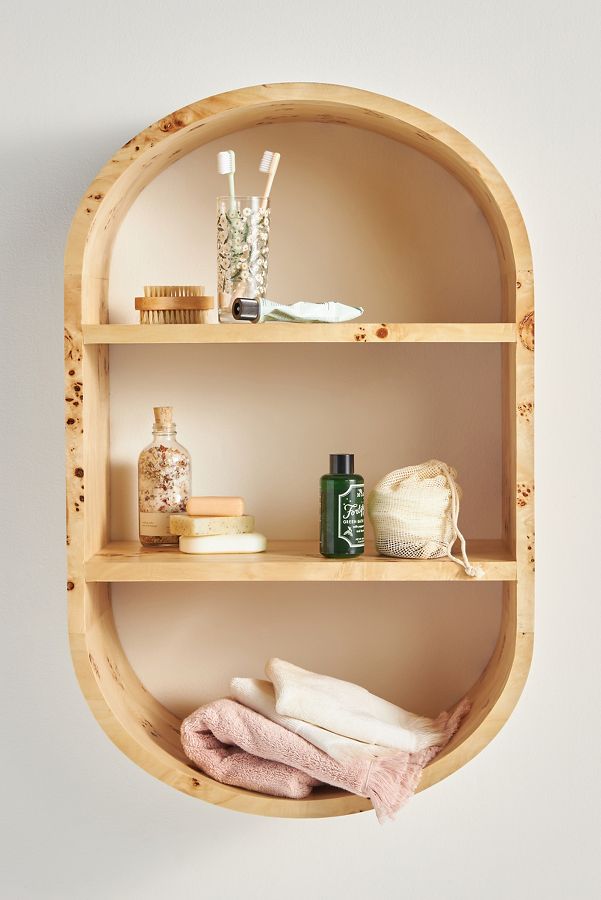 Slide View: 1: Tamara Burl Open Shelving Unit