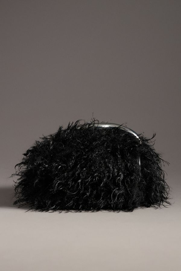 Slide View: 3: SIMONMILLER Curly Faux-Fur Top-Handle Bag