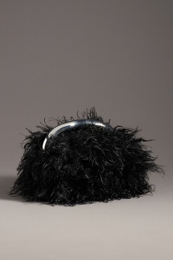 Slide View: 2: SIMONMILLER Curly Faux-Fur Top-Handle Bag