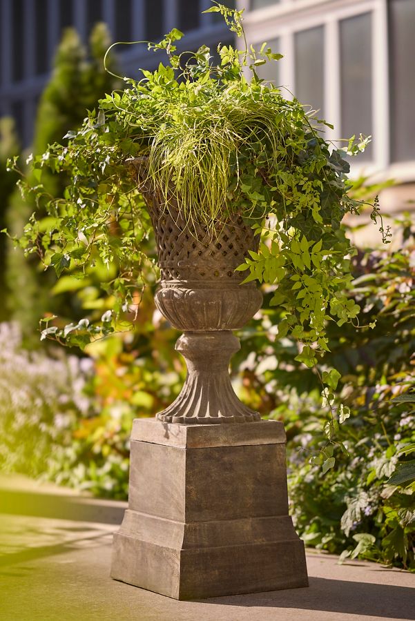 Slide View: 3: Cast Iron Plinth Planter