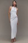 Thumbnail View 4: Katie May Leyla Cowled Halter Open-Back Knotted Maxi Dress