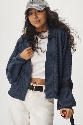 The Livvy Waffle Knit Cardigan Sweater by Flat White