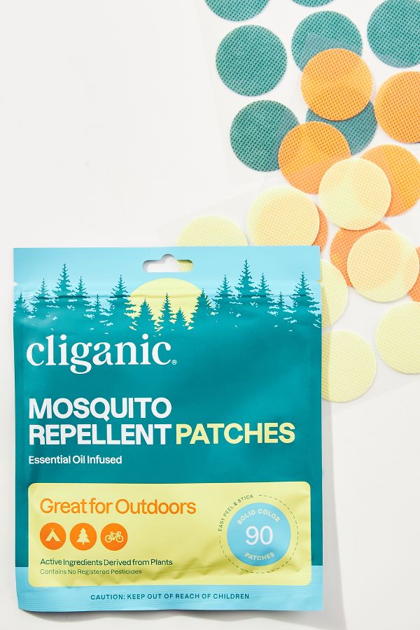 Slide View: 1: Cliganic Mosquito Repellent Solid Color Patches, 90 Pack