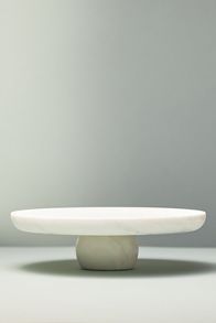 Slide View: 1: Round Marble Cake Stand