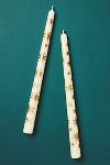 Thumbnail View 2: Handpainted Star Taper Candles, Set Of 2