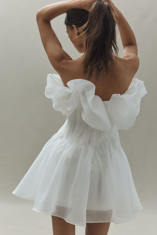 Slide View: 3: Acler Clements Strapless Organza Mini Dress