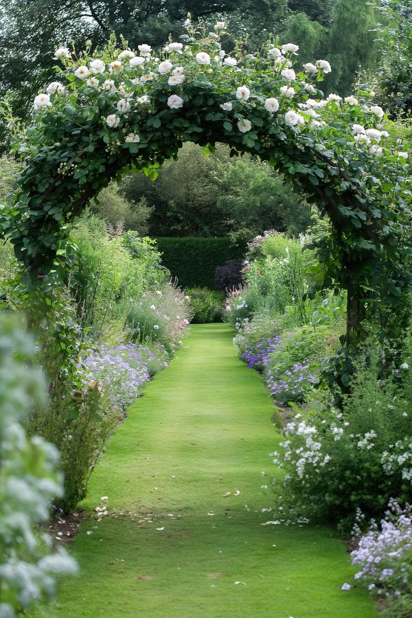 Slide View: 1: Aged Steel Garden Arch