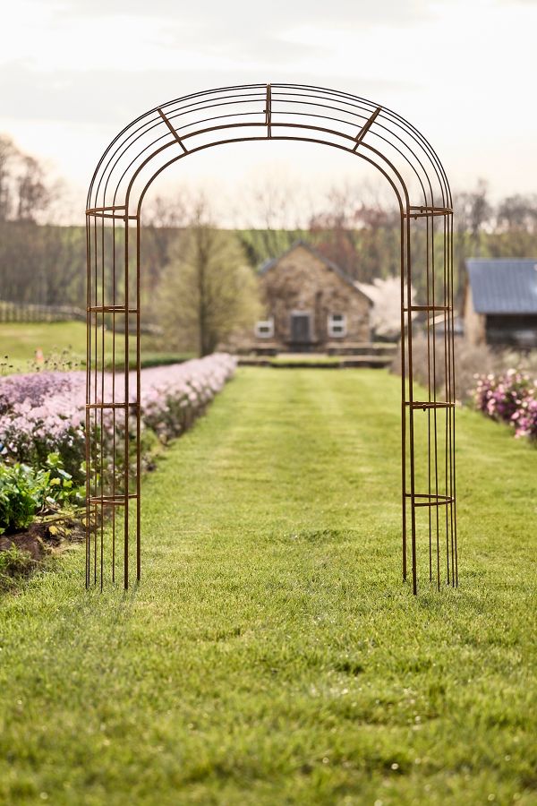 Slide View: 2: Aged Steel Garden Arch