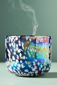 Slide View: 4: Festive Woody Cedar & Cypress Gilded Glass Jar Candle