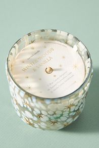 Slide View: 3: Festive Woody Winter Woods & Vanilla Gilded Glass Jar Candle