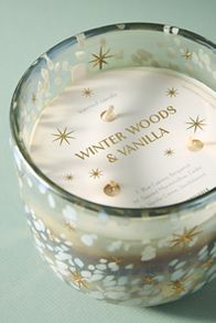 Slide View: 5: Festive Woody Winter Woods & Vanilla Gilded Glass Jar Candle