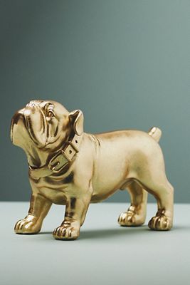 Gold Bulldog Decorative Object