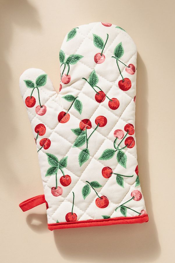 Slide View: 1: Rifle Paper Co. Cherry Oven Mitt