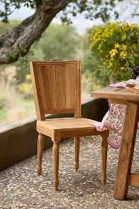 Slide View: 1: Palladio Square Back Reclaimed Teak Side Chairs, Set of 2