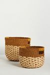 Thumbnail View 1: Louis Woven Hemp Round Baskets, Set of 2