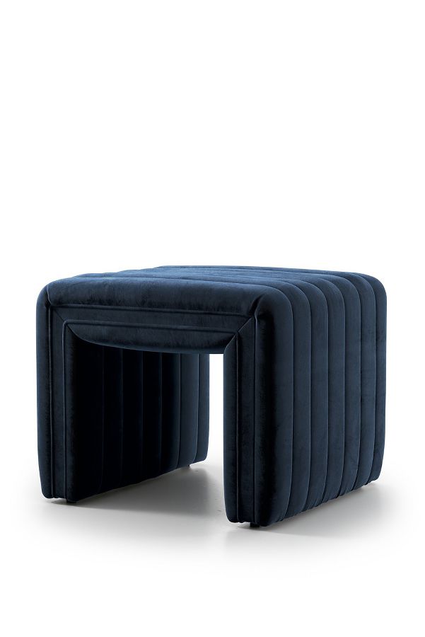 Slide View: 2: Alexander Velvet Ottoman