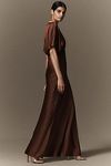 Thumbnail View 4: BHLDN Amelia Deep-V Satin Maxi Dress