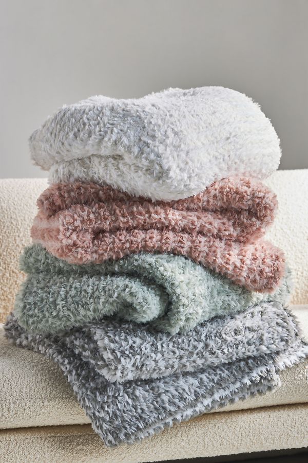 Slide View: 2: Hugger Marled Eyelash Cozy Knit Throw Blanket