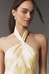 Thumbnail View 3: BHLDN Selma Halter-Neck Satin Maxi Dress