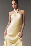 Thumbnail View 4: BHLDN Selma Halter-Neck Satin Maxi Dress