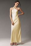 Thumbnail View 1: BHLDN Selma Halter-Neck Satin Maxi Dress