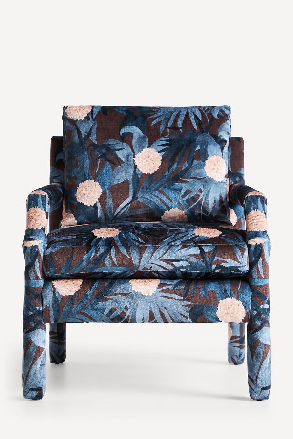 Slide View: 3: Delaney Frederica Velvet Accent Chair