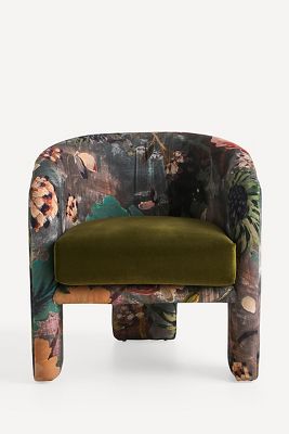 Effie Lena Velvet Tripod Chair