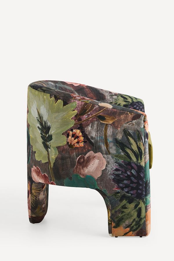 Slide View: 4: Effie Lena Velvet Tripod Chair