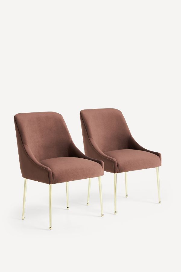 Slide View: 6: Elowen Performance Velvet Dining Chair