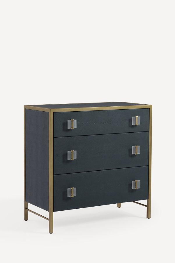 Slide View: 2: Autumn Shagreen Three-Drawer Dresser