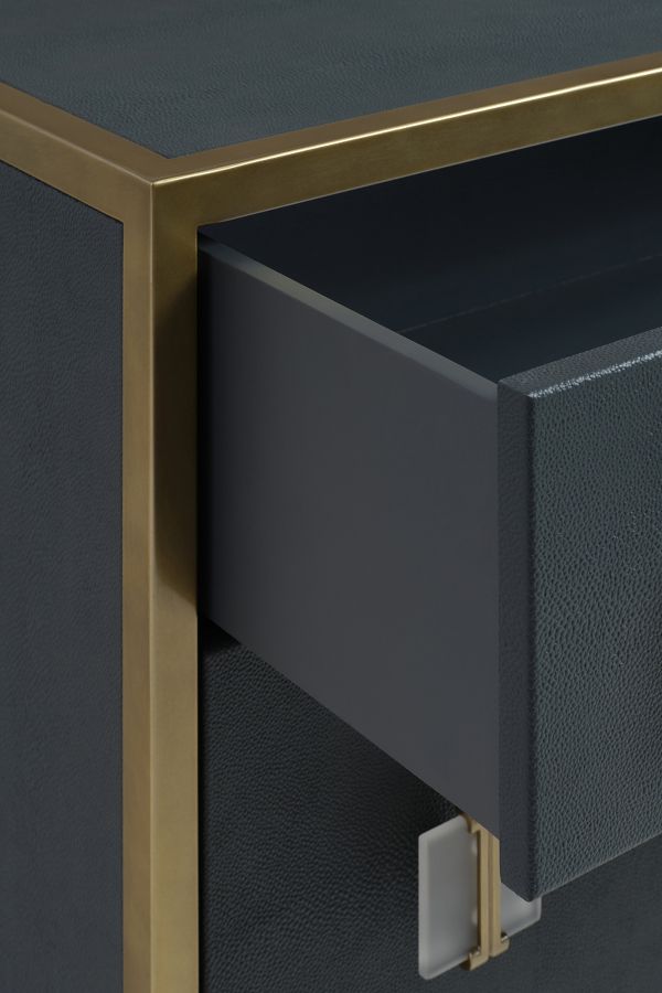 Slide View: 5: Autumn Shagreen Three-Drawer Dresser