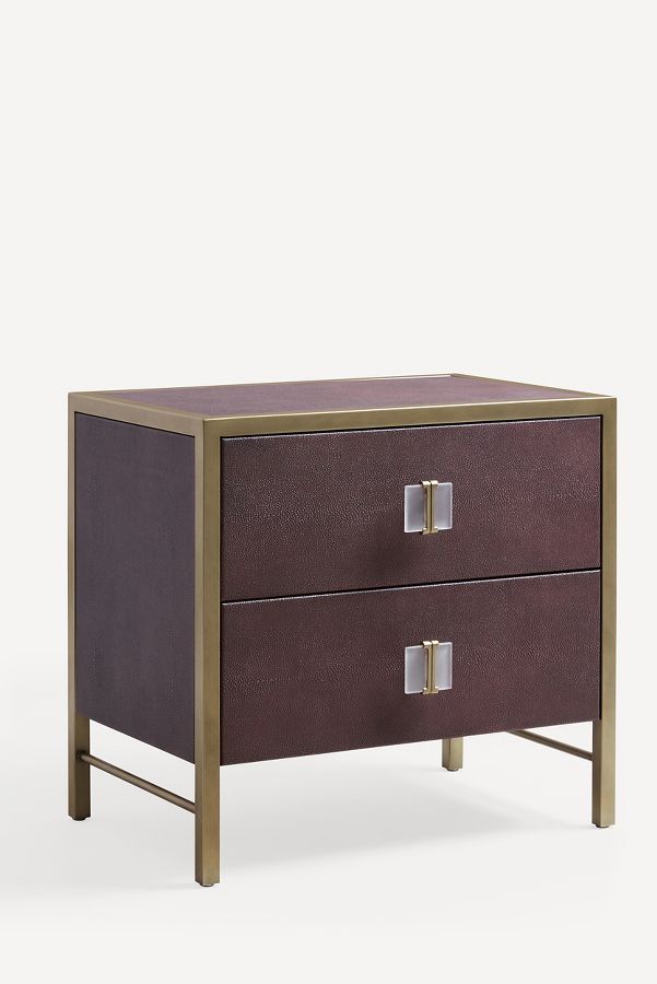 Slide View: 2: Autumn Shagreen Nightstand