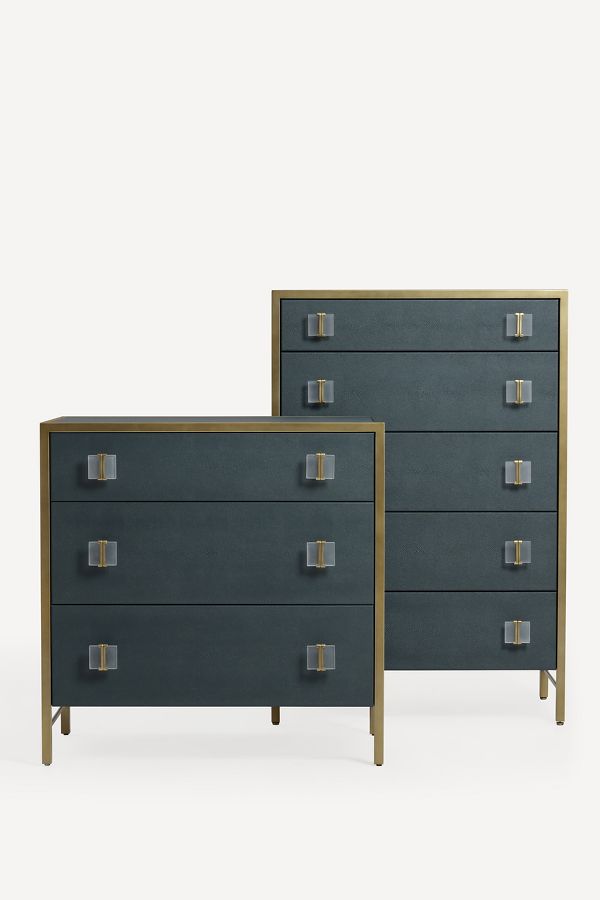 Slide View: 3: Autumn Shagreen Five-Drawer Dresser