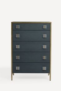 Slide View: 1: Autumn Shagreen Five-Drawer Dresser