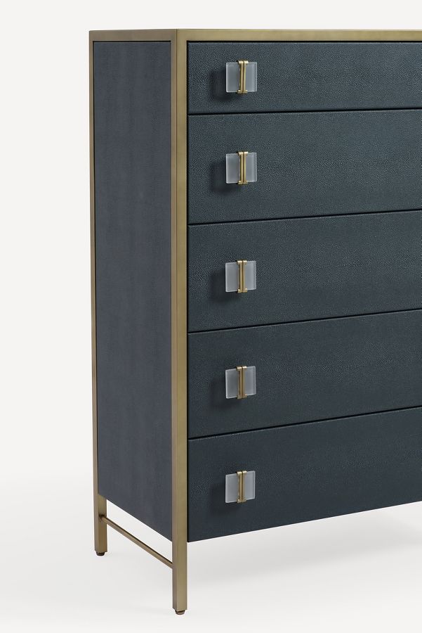 Slide View: 4: Autumn Shagreen Five-Drawer Dresser