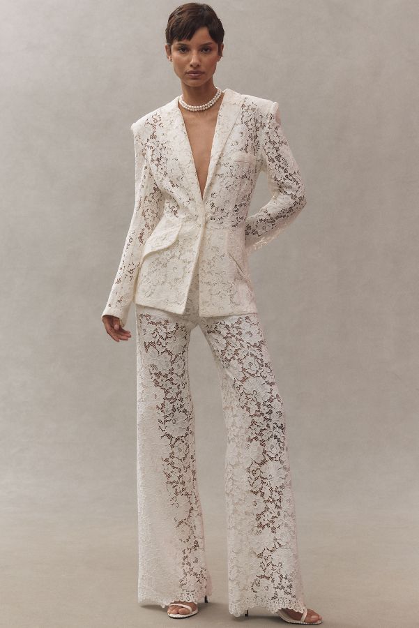 Slide View: 4: SANS FAFF London Lace Flared Pants